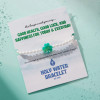 HOLY WATER "LUCKY SHAMROCK"  STRETCH BRACELET IN CRYSTAL PEARL