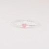 HOLY WATER "UNCONDITIONAL LOVE"  HEART STRETCH BRACELET IN CRYSTAL PEARL