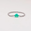 HOLY WATER "LUCKY SHAMROCK"  STRETCH BRACELET IN SILVER