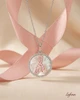 Mother Of Pearl Pink Ribbon Necklace