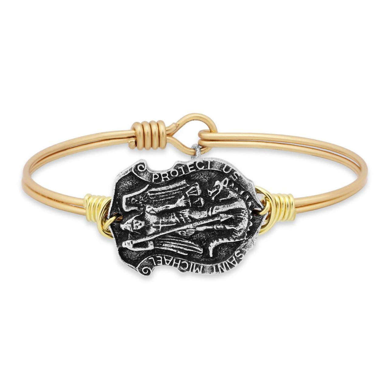 Men's Saint Michael Oval Double Side Vintage Bracelet St. Michael Jewelry  for women