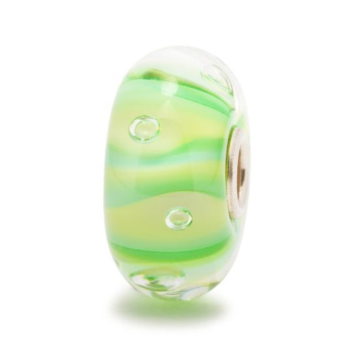 Trollbeads Green Stripe Bubble Bead  Trollbeads Green Stripe Bubble Bead
