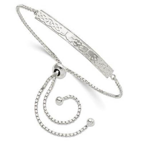 Sterling Silver Adjustable Claddagh Bracelet