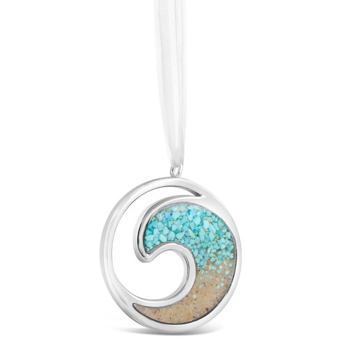 Delaware Beaches® with Turquoise  Dune Silver Wave Ornament