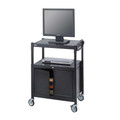 Steel Adjustable AV Cart with Cabinet