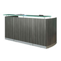 Medina Reception Desk in Gray Steel
