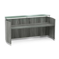 Medina Reception Desk in Gray Steel