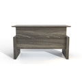 Medina Height-Adjustable Straight Front Desk in Gray Steel