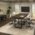 Mirella 12' Standing Height Conference Table in Southern Tobacco
