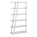Mirella 5-Shelf Bookshelf in White Ash