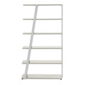 Mirella 5-Shelf Bookshelf in White Ash