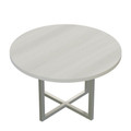 Mirella 42" Round Meeting Table in White Ash