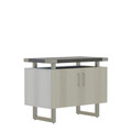 Mirella 36"W Storage Cabinet in Stone Gray