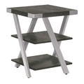 Mirella End Table in Stone Gray