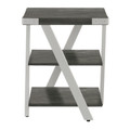 Mirella End Table in Stone Gray
