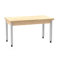 Maple Butcher Block Work Table – Fixed Steel Leg Series