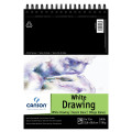 Pure White Wire-Bound Drawing Pad