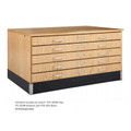 Oak Flat File for 24" x 36" Media