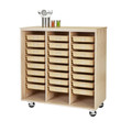 Mobile Tote Tray Supply Cabinet