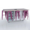 The "Ed8" Work Table with Butcher Block Top