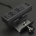 Clamp-on Outlet/USB Hub