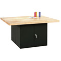 Forum Industrial Arts Four-Station Steel Workbench