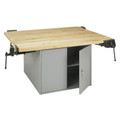 Forum Industrial Arts Four-Station Steel Workbench
