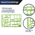 1/4" Scale House Furnishings Template