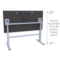HATT Height-Adjustable Collaboration Tilt Table - Dry Erase Surface