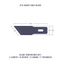 #19 Angled Sharp Edge Blade - 5/pk