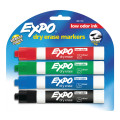 Low Odor Dry Erase Markers - Chisel Tip - Set of 4