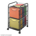 Onyx Mesh File Cart with 2 File Drawers