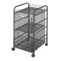 Onyx Mesh File Cart with 2 File Drawers