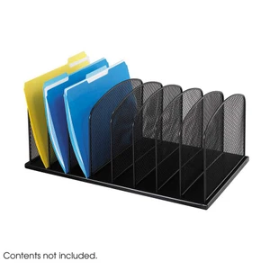 Onyx Desk Organizer 8 Upright Sections