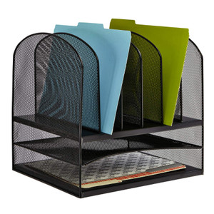 Onyx Desk Organizer 2 Horizontal - 6 Upright