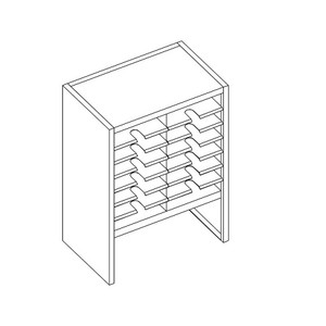 14 Comp. Mailflow Elevated Closed Back Mail Sorter