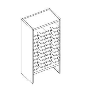 24 Comp. Mailflow Elevated Closed Back Mail Sorter
