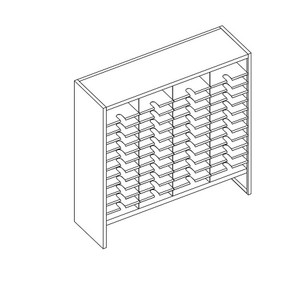 48 Comp. Mailflow Elevated Closed Back Mail Sorter