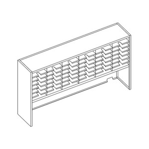 42 Comp. Mailflow Elevated Closed Back Mail Sorter-1765602087