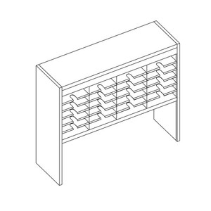 24 Comp. Mailflow Elevated Open Back Mail Sorter-1765602313