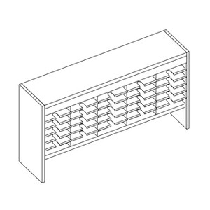 30 Comp. Mailflow Elevated Open Back Mail Sorter