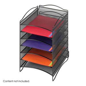 6 Comp. Onyx  Literature Organizer