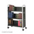 Single Sided 3-Shelf Book Cart