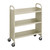 Steel 3-Shelf Single-Sided Book Cart