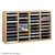 36 Comp. Wood Adjustable-Compartment Literature Organizer
