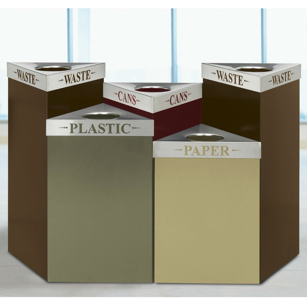 Trifecta Recycling Receptacle - 15 Gallon