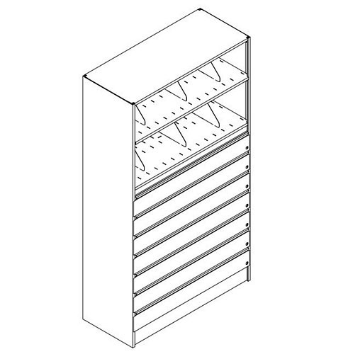 Four Post with Roll Out Drawers #1 Starter Unit
