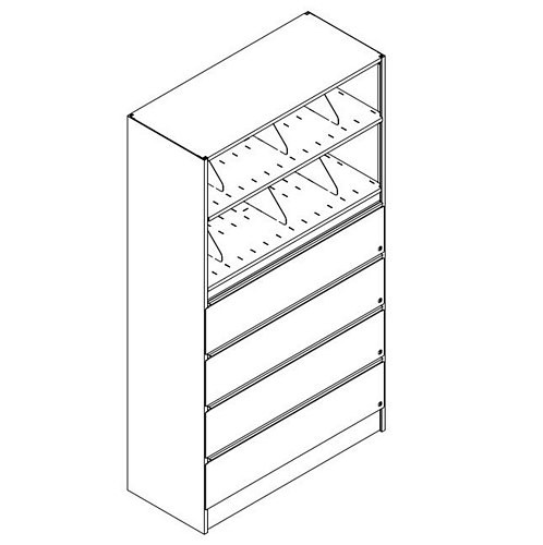Four Post with Roll Out Drawers #2 Starter Unit