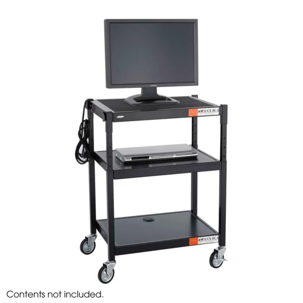 Steel Adjustable Height AV Cart