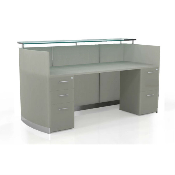 Medina Reception Desk in Textured Sea Salt